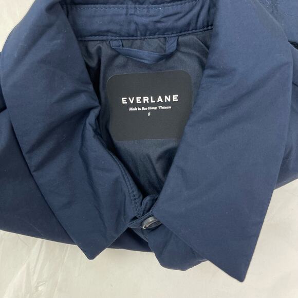Everlane Mens The ReNew Quilted Liner Shirt Jacket Small Navy Blue Shacket NWT - Picture 8 of 9